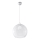 Pakaramā lampa uz vada BALL 1xE27/15W/230V Ø 30 cm caurspīdīgs stikls/spīdīgs hroms