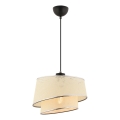 Pakaramā lampa uz vada BARETTE 1xE27/60W/230V krēmkrāsa/spīdīgs hroms