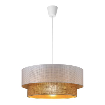Pakaramā lampa uz vada BORHO 1xE27/60W/230V balta/džuta