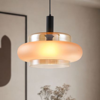 Pakaramā lampa uz vada BRIZI 1xE27/40W/230V bēša/dūmaina