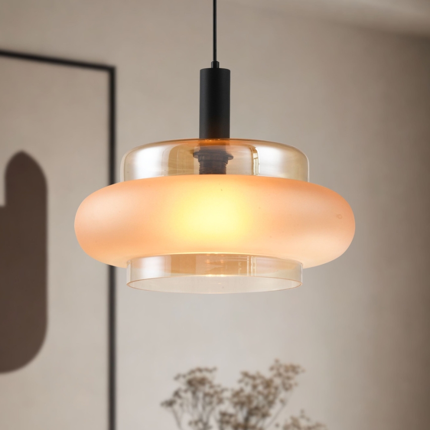 Pakaramā lampa uz vada BRIZI 1xE27/40W/230V bēša/dūmaina