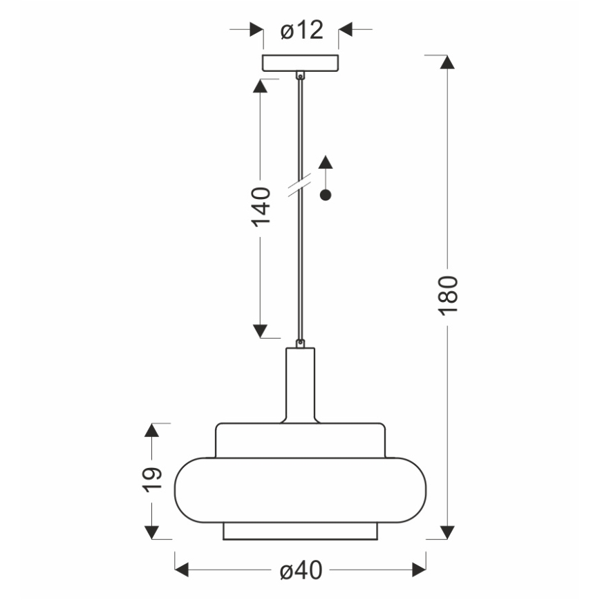 Pakaramā lampa uz vada BRIZI 1xE27/40W/230V bēša/dūmaina