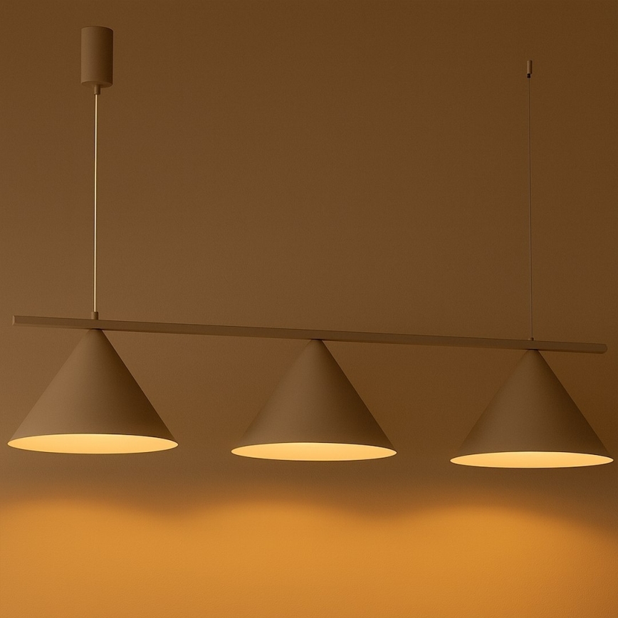 Pakaramā lampa uz vada CAPITAL 3xGX53/15W/230V bēša