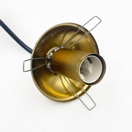 Pakaramā lampa uz vada CRISTAL 3xE14/15W/230V misiņš/dūmakaini bēšs