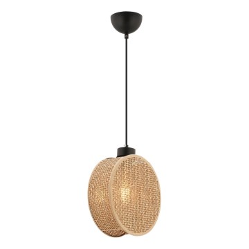 Pakaramā lampa uz vada DRUM 1xE27/60W/230V brūna