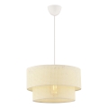 Pakaramā lampa uz vada ECHO 1xE27/60W/230V krēmkrāsas
