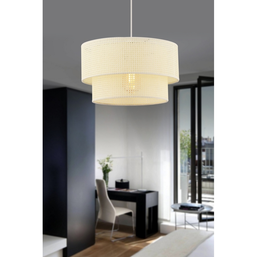 Pakaramā lampa uz vada ECHO 1xE27/60W/230V krēmkrāsas