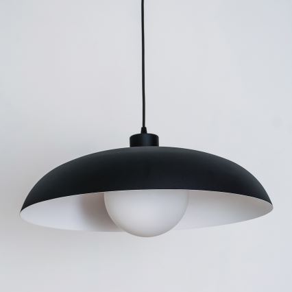 Pakaramā lampa uz vada ECLIPSE 1xE27/15W/230V, melna/balta