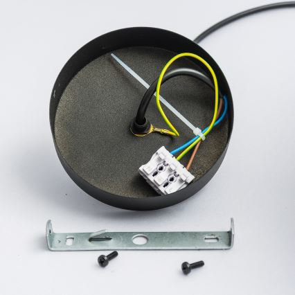 Pakaramā lampa uz vada ECLIPSE 1xE27/15W/230V, melna/balta