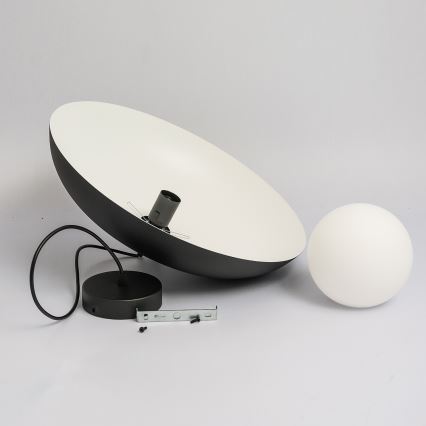 Pakaramā lampa uz vada ECLIPSE 1xE27/15W/230V, melna/balta