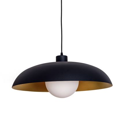 Pakaramā lampa uz vada ECLIPSE 1xE27/15W/230V melna/zelta