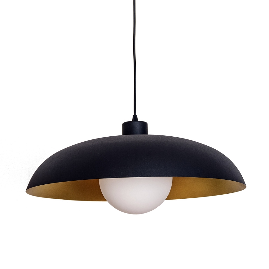 Pakaramā lampa uz vada ECLIPSE 1xE27/15W/230V melna/zelta