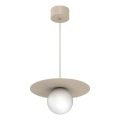 Pakaramā lampa uz vada FLAT 1xE27/15W/230V bēša