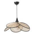 Pakaramā lampa uz vada FUME 1xE27/40W/230V Ø 45 cm melna/bēša