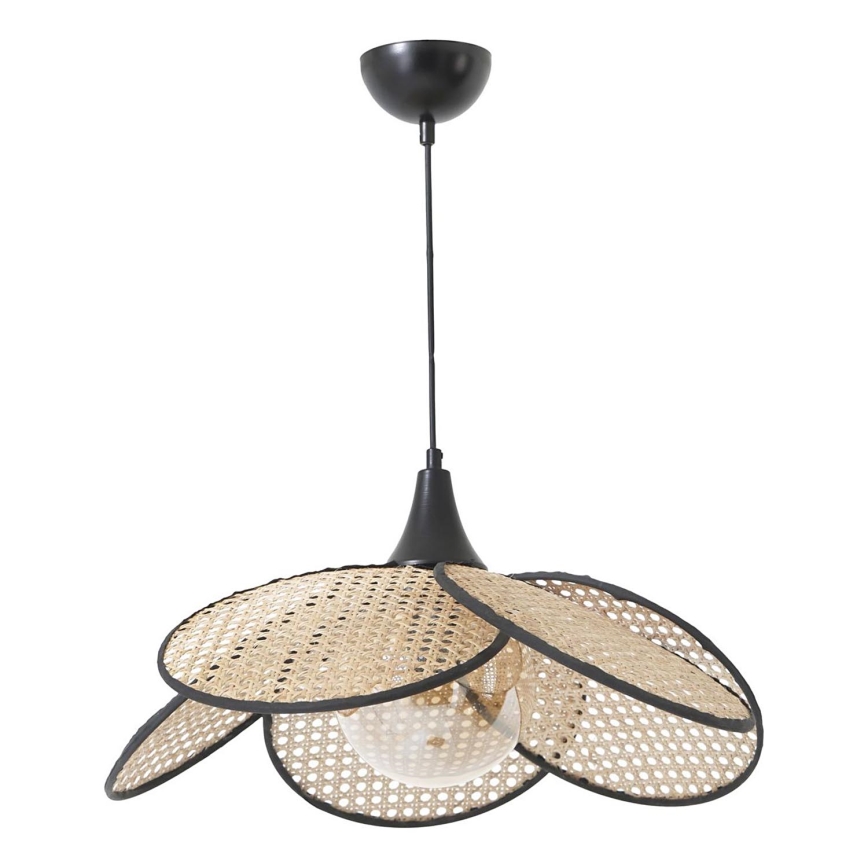 Pakaramā lampa uz vada FUME 1xE27/40W/230V Ø 45 cm melna/bēša