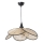 Pakaramā lampa uz vada FUME 1xE27/40W/230V Ø 45 cm melna/bēša