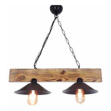 Pakaramā lampa uz vada HEPSI 2xE27/40W/230V egle/valrieksts