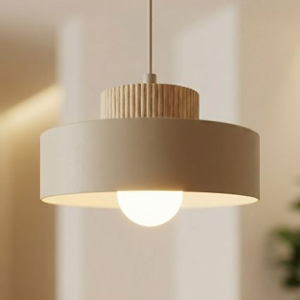Pakaramā lampa uz vada KIVI 1xE27/15W/230V bēša