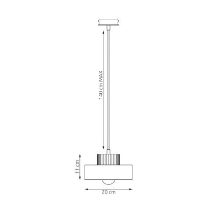 Pakaramā lampa uz vada KIVI 1xE27/15W/230V bēša