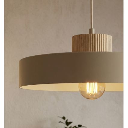 Pakaramā lampa uz vada KIVI 1xE27/15W/230V bēša