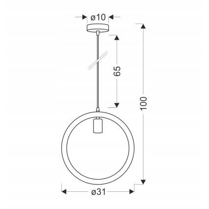 Pakaramā lampa uz vada KOLO 1xE27/40W/230V bēša/melna