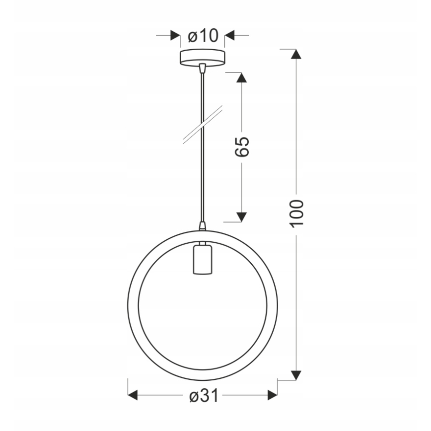 Pakaramā lampa uz vada KOLO 1xE27/40W/230V bēša/melna