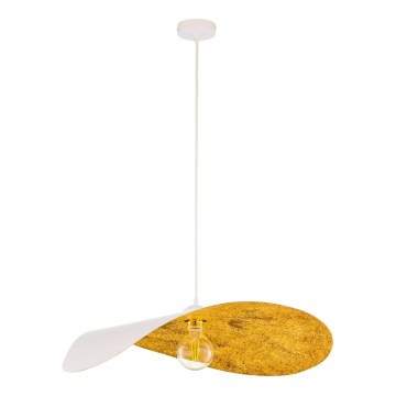 Pakaramā lampa uz vada LEAF 1xE27/15W/230V balta/zelta