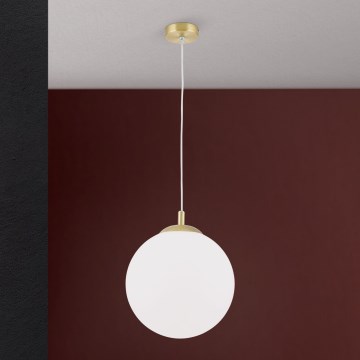 Pakaramā lampa uz vada MADIS 1xE27/60W/230V zelta krāsā