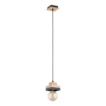 Pakaramā lampa uz vada MIKO 1xE27/15W/230V melna/bēša
