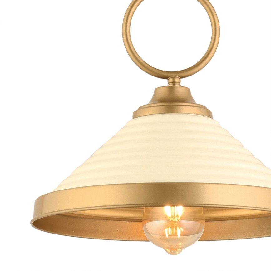 Pakaramā lampa uz vada MONZA 1xE27/40W/230V Ø30 cm krēmkrāsas/bronzas
