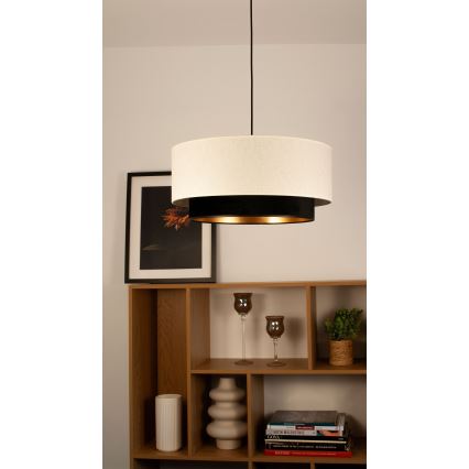 Pakaramā lampa uz vada NATIA 1xE27/60W/230V balta/melna