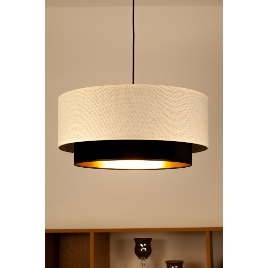 Pakaramā lampa uz vada NATIA 1xE27/60W/230V balta/melna