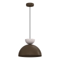 Pakaramā lampa uz vada NEVIS 1xE27/15W/230V Ø 29 cm brūna