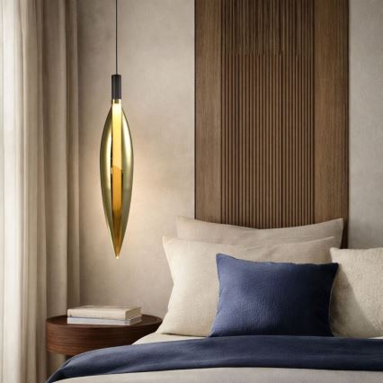Pakaramā lampa uz vada NORDIC 1xG9/5W/230V melna/zelta