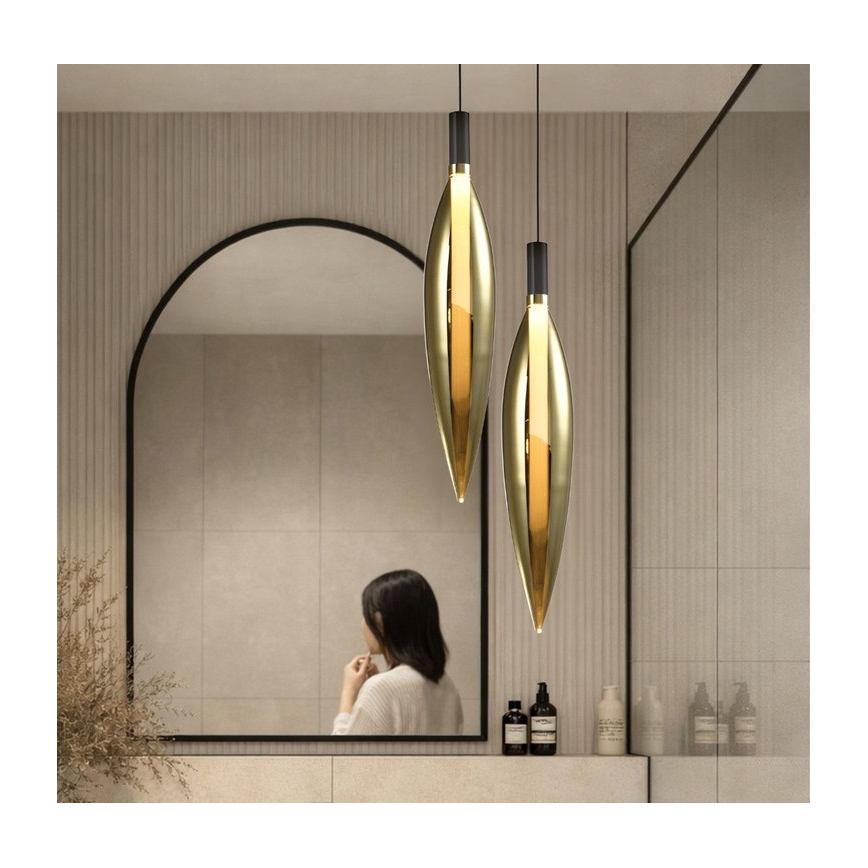 Pakaramā lampa uz vada NORDIC 1xG9/5W/230V melna/zelta