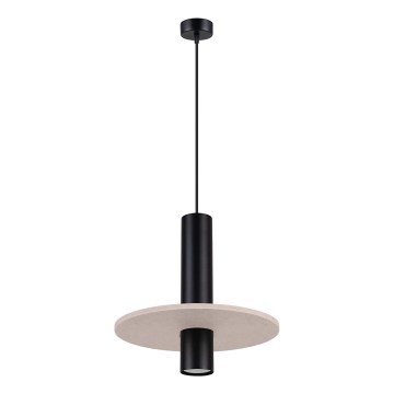 Pakaramā lampa uz vada PELTA 1xGU10/10W/230V melna/krēmīga