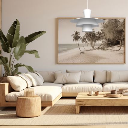 Pakaramā lampa uz vada PLATO 1xE27/15W/230V balta