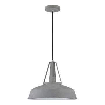 Pakaramā lampa uz vada RYAN 1xE27/60W/230V pelēka