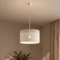 Pakaramā lampa uz vada SIRJA PLISADO 1xE27/15W/230V Ø 35 cm balta