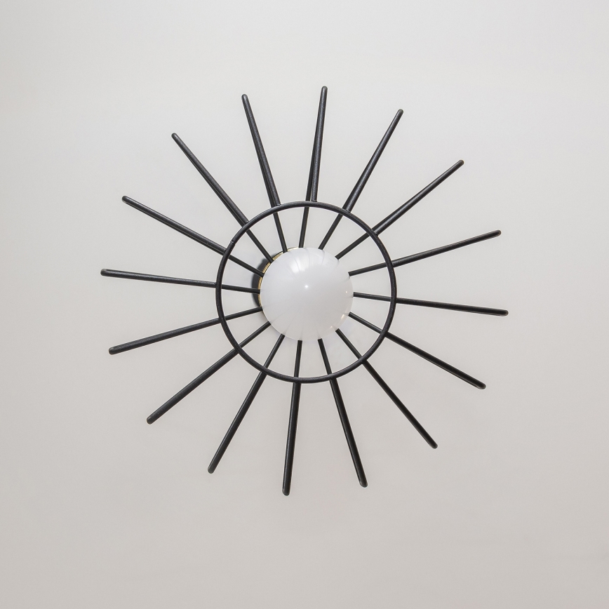 Pakaramā lampa uz vada SOLANO 1xE27/15W/230V melna/zelta