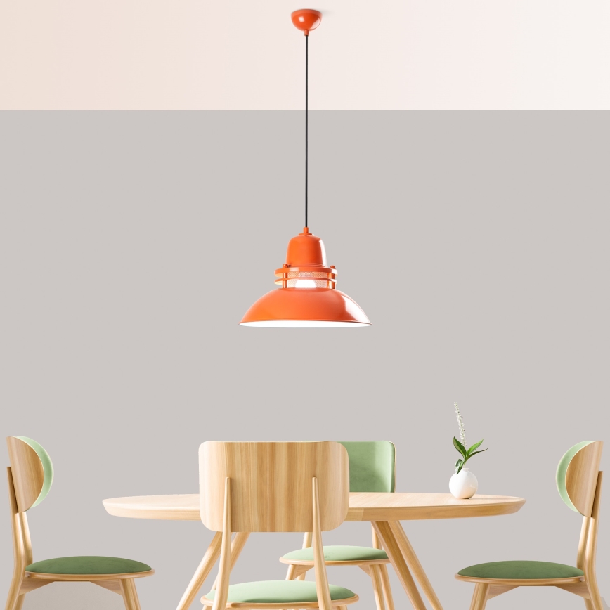 Pakaramā lampa uz vada TIBET 1xE27/40W/230V oranžā