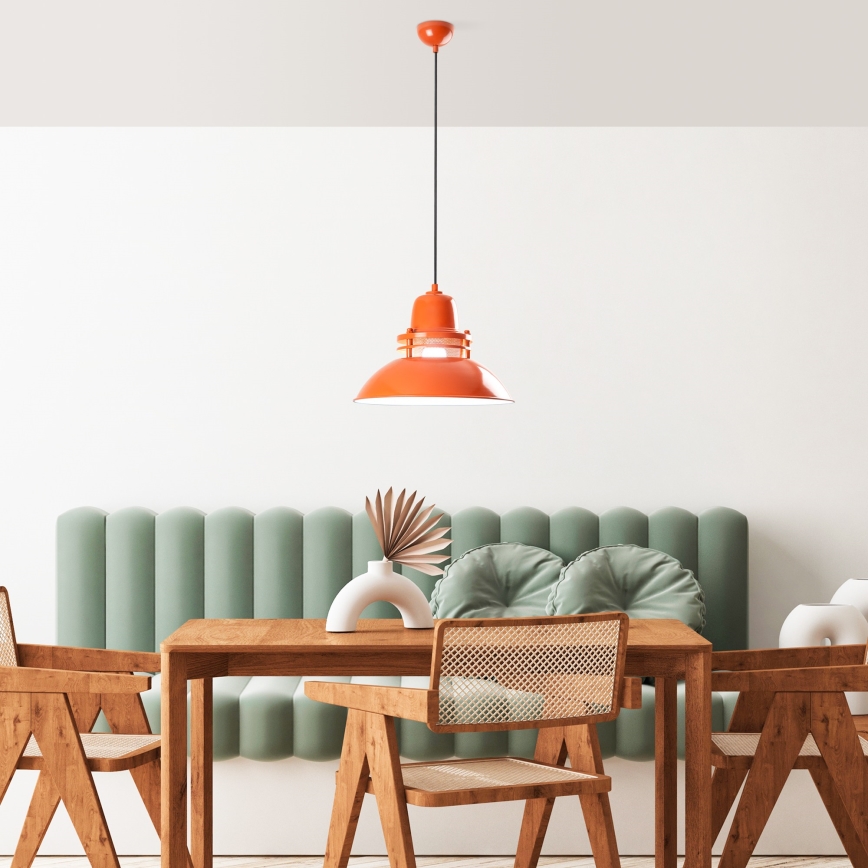 Pakaramā lampa uz vada TIBET 1xE27/40W/230V oranžā