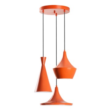 Pakaramā lampa uz vada TOM 3xE27/40W/230V oranžā