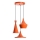 Pakaramā lampa uz vada TOM 3xE27/40W/230V oranžā