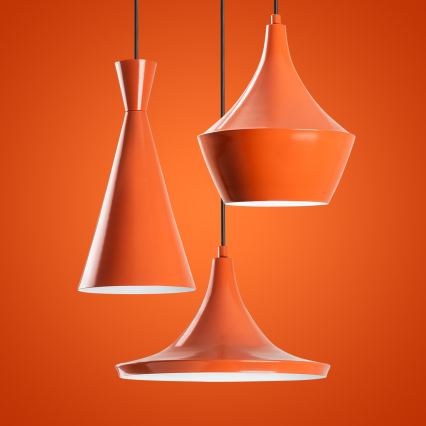Pakaramā lampa uz vada TOM 3xE27/40W/230V oranžā