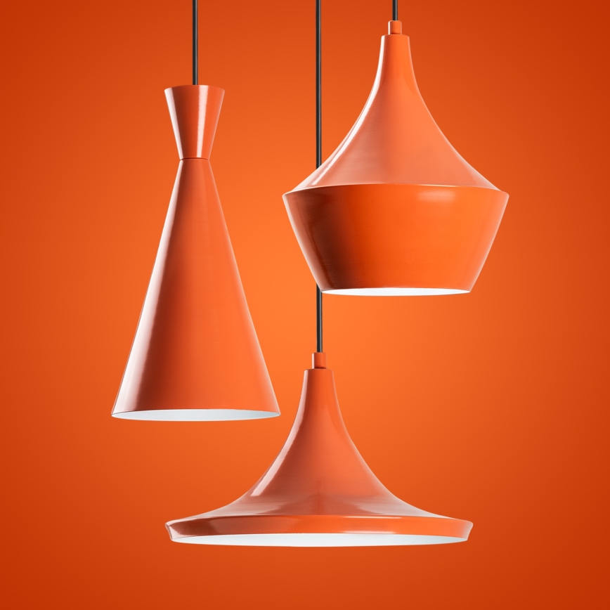 Pakaramā lampa uz vada TOM 3xE27/40W/230V oranžā