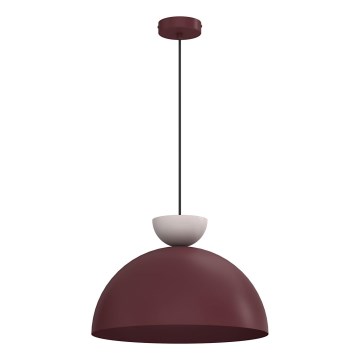 Pakaramā lampa uz vadiņa NEVIS 1xE27/15W/230V Ø 38 cm vīnsarkans