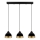 Pakaramā lampa YILDO ar vadu 3xE27/40W/230V melna/zelta