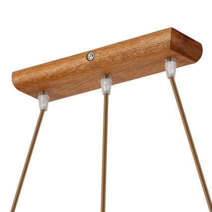 Pakaramā lustra AIDA uz troses 3xE27/60W/230V Ø 25 cm ozols