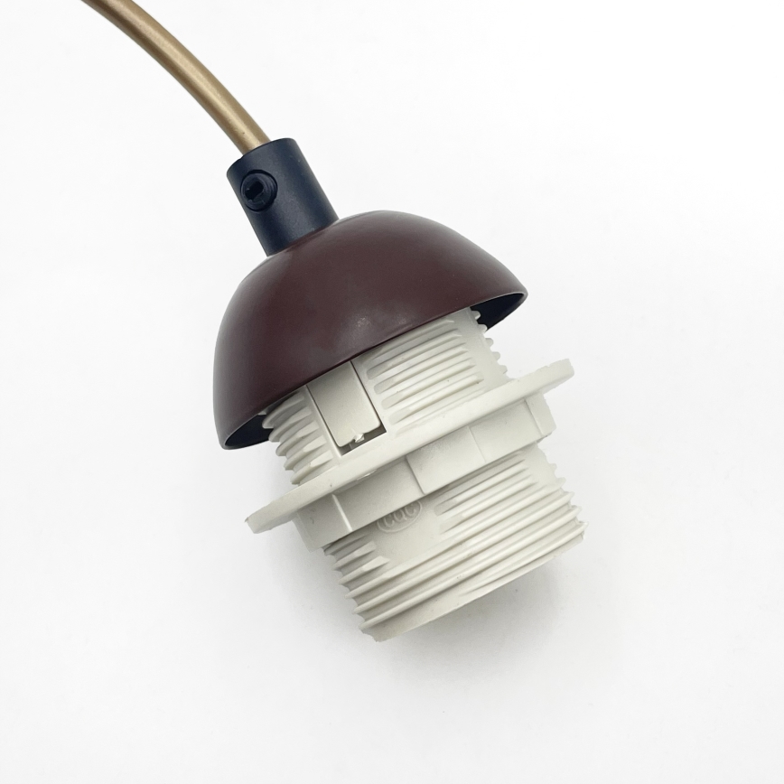 Pakaramā lustra AIDA uz vada 1xE27/60W/230V Ø 25 cm, ozols/brūns/balts